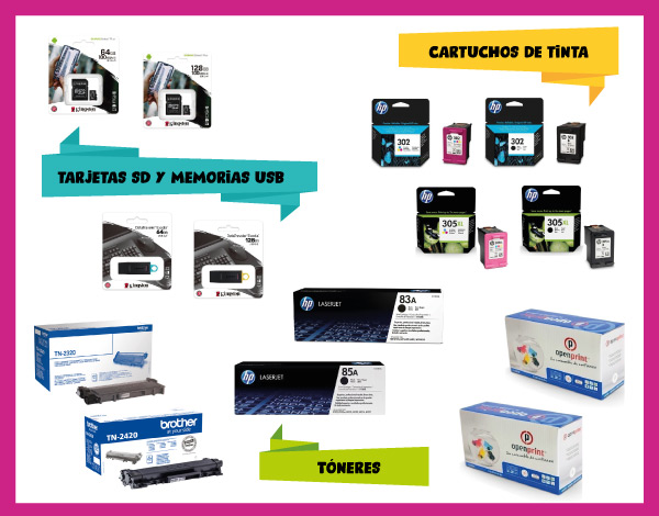 Cartuchos, T&oacute;neres y Memorias 